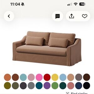 IKEA Farlov regular sofa slipcover custom cranberry